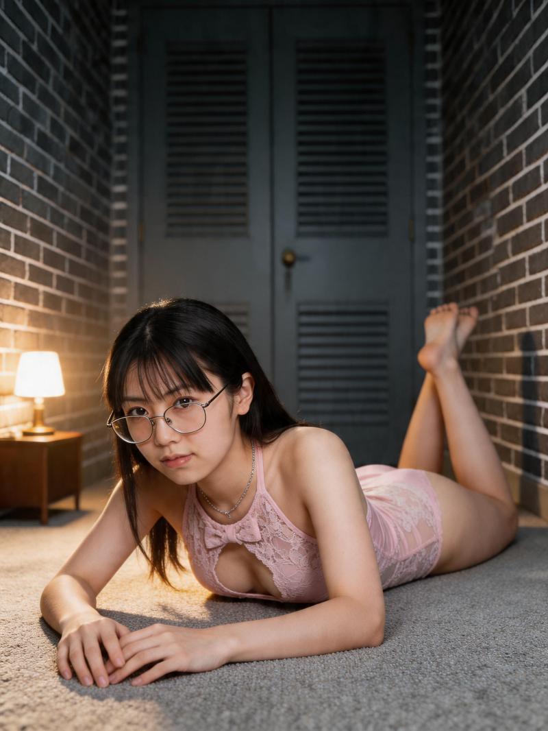 眼鏡をかけた女性ポートレート