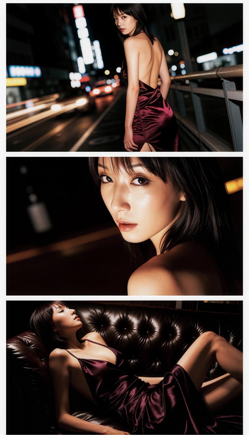 複数の写真のコラージュから作られた写実的な撮影。